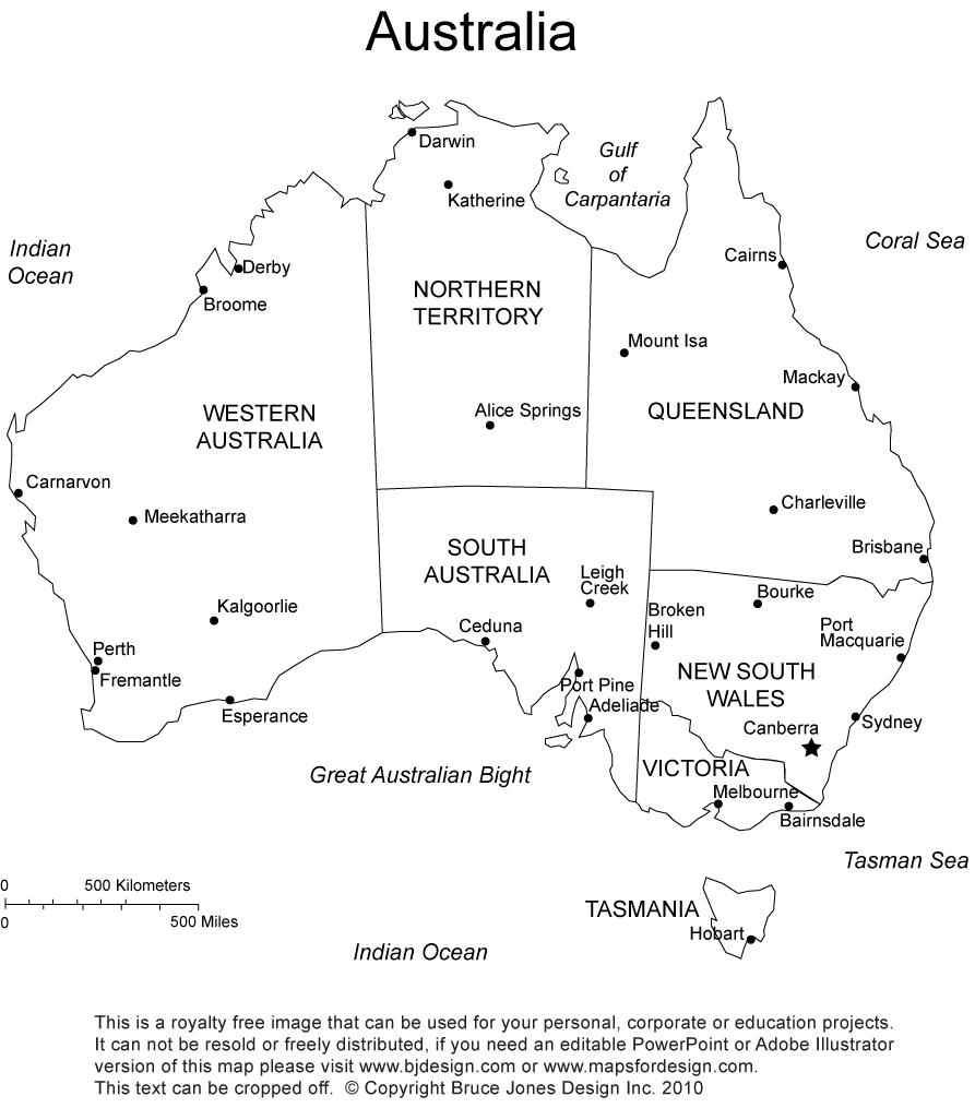 Australien Schwarze Und Weisse Karte Karte Von Australien Black Und White Australien Und Neuseeland Ozeanien