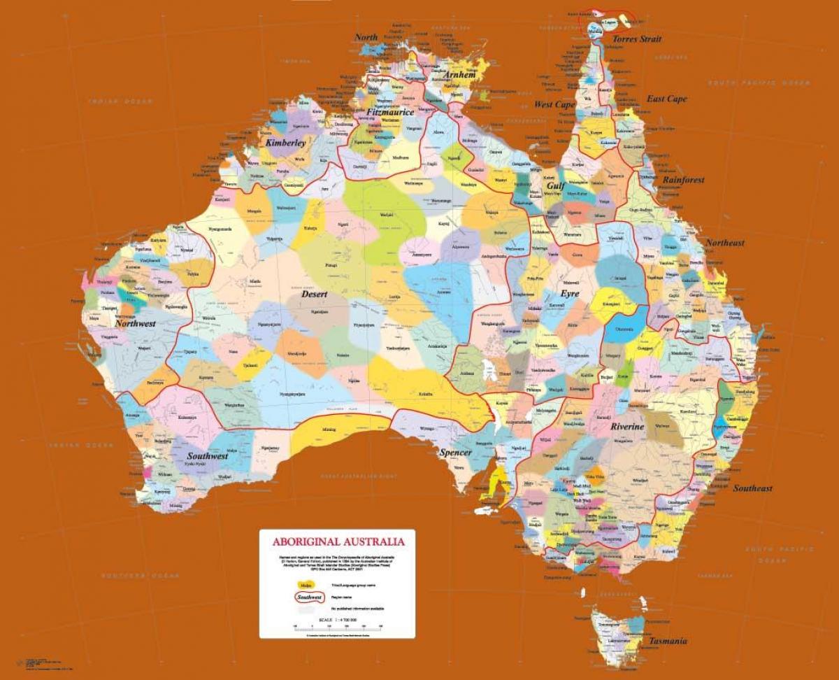 Aborigines Australien Map 