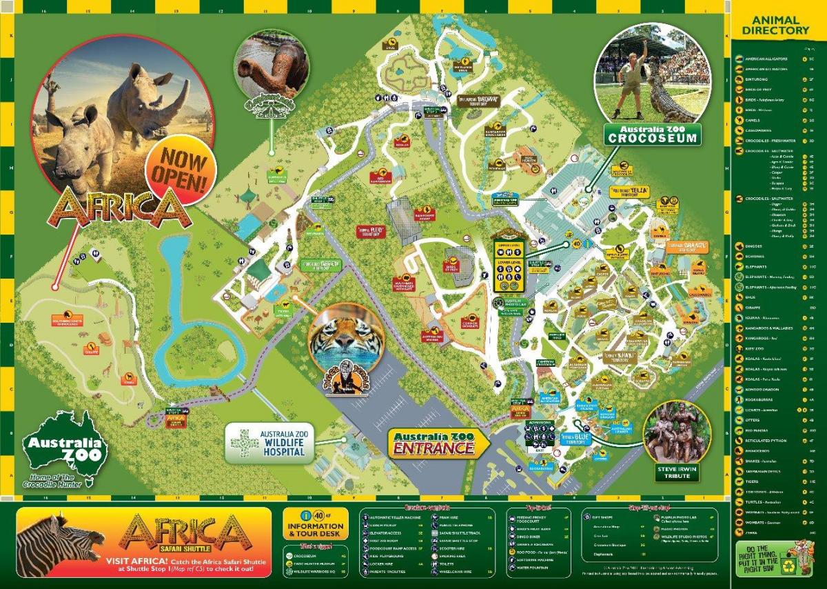Karte von Australia zoo