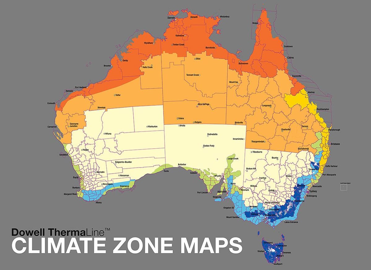 Australian Klimazonen Landkarte