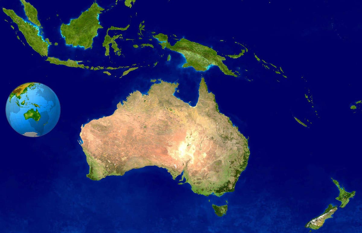 Karte von Australien satellite