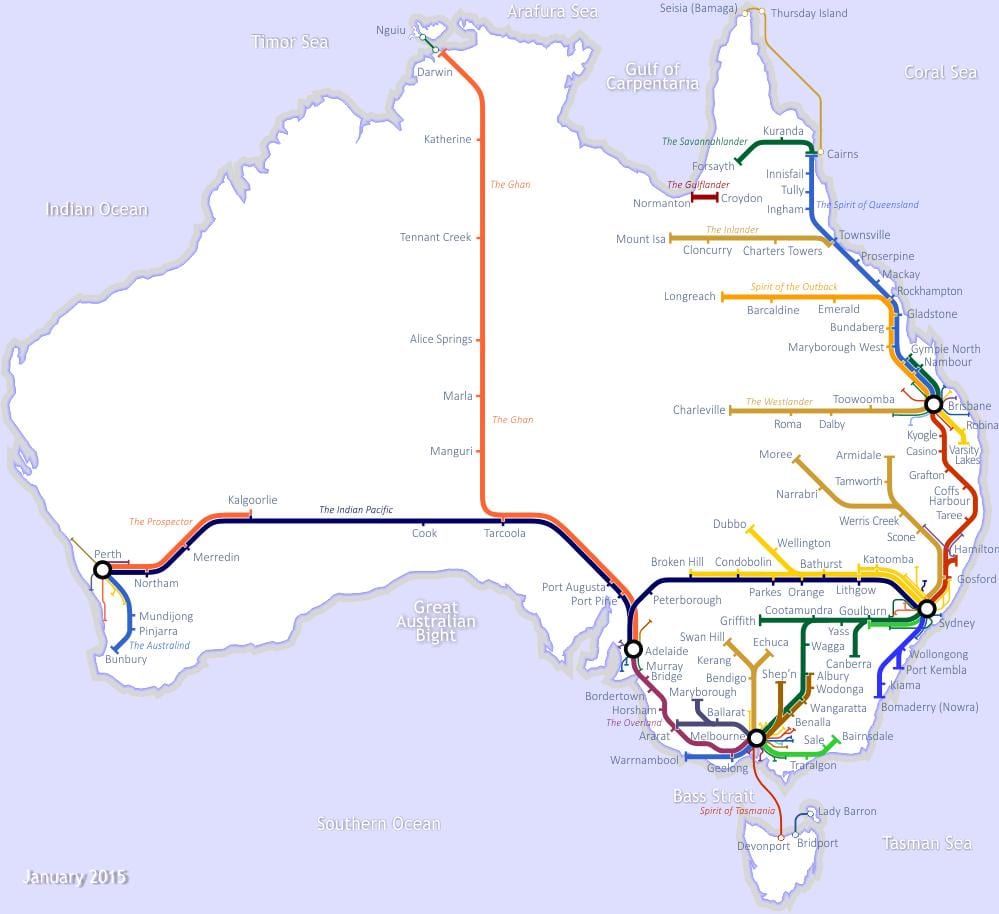 Australische Züge anzeigen