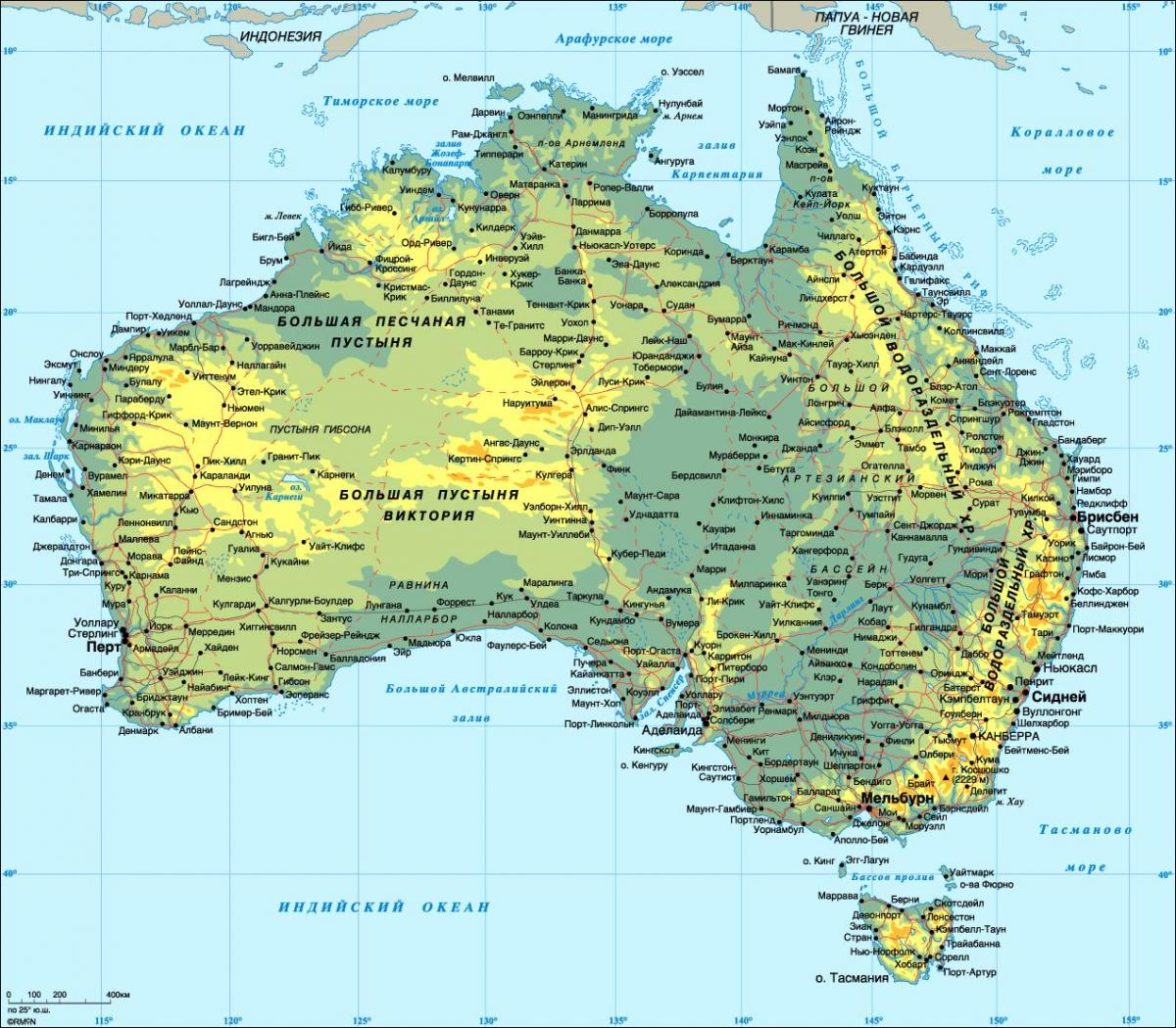 Detaillierte Karte von Australien - Australien-detaillierte Karte