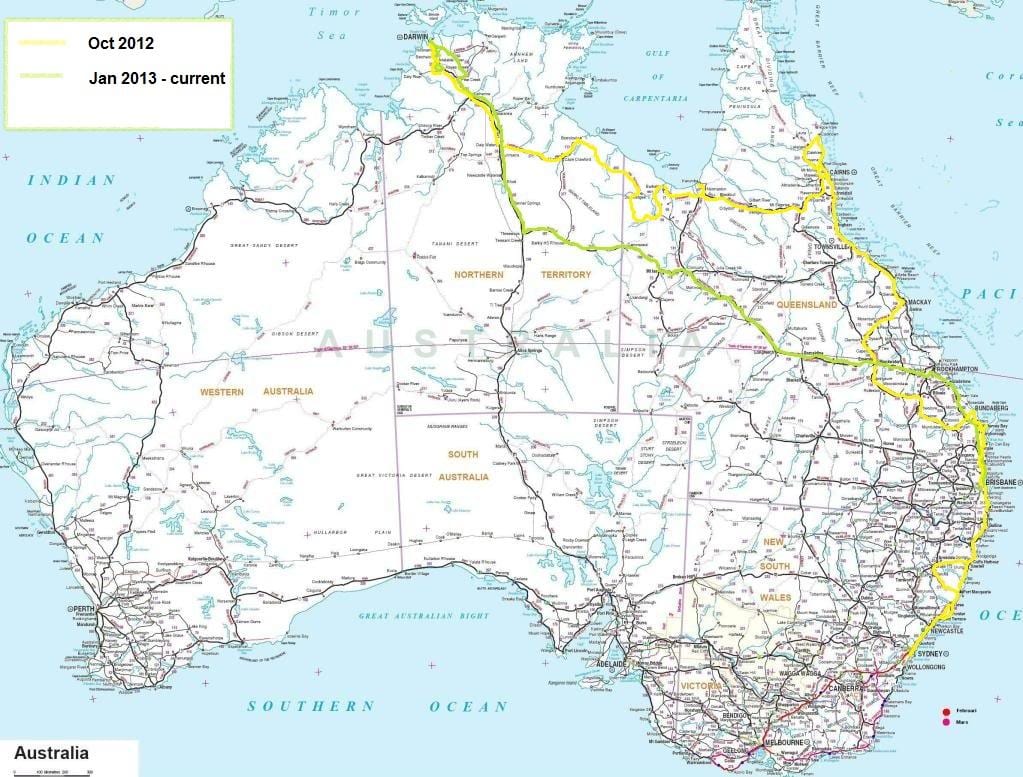 Australien road map