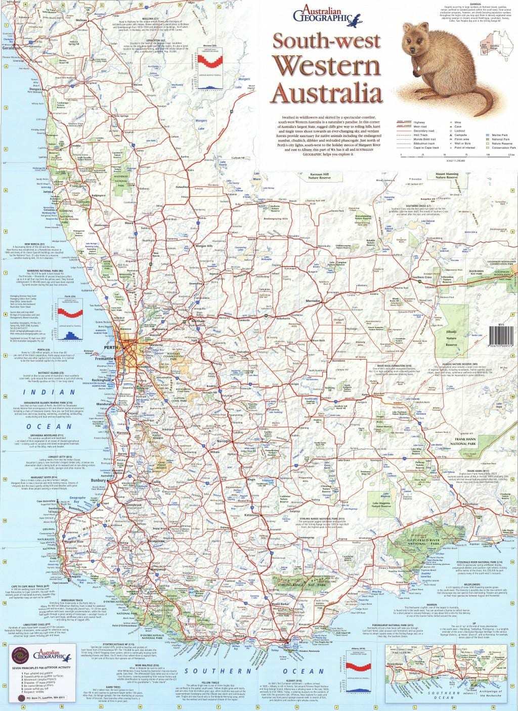 Karte von Süd-west-Australien