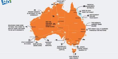 Karte von Australien Strand