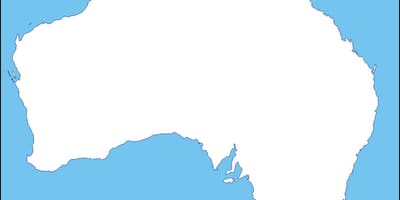 Karte von Australien Umriss