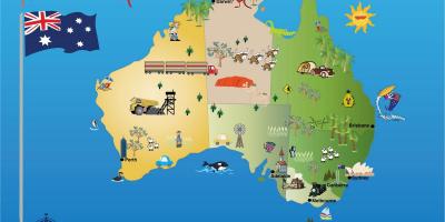 Karte von Australien Sehenswürdigkeiten