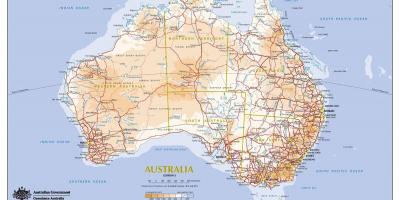 Karte von Australien-Transporte