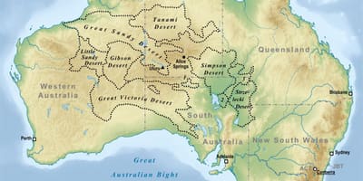Wüste Australien Karte