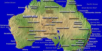 Karte der australischen Landkarte