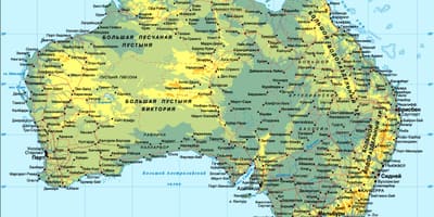 Australien-ausführliche Karte