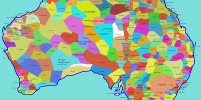 Karte des indigenen Australien