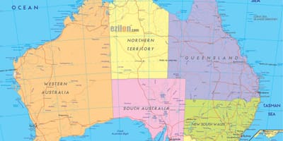 Karte von Australien hd