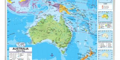 Australien und die umliegenden Länder Karte