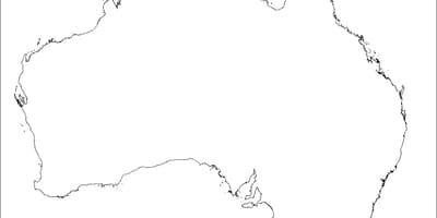 Australien leere Karte