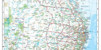 Karte von der Ostküste von Australien