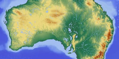 Topografische Karte von Australien