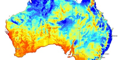 Karte von wind-Australien